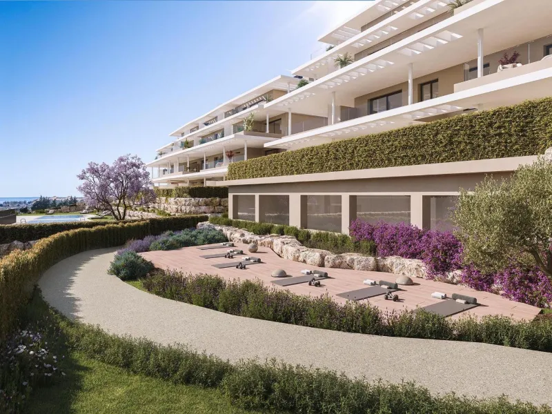 NEW BUILD RESIDENTIAL COMPLEX IN ESTEPONA& & A project that overlooks the sea and the mountains and whose architecture blends in with the surroundings to create a habitat of its own, where the sun and the Mediterranean mark the passage of time& &