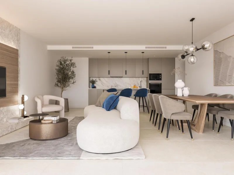 NEW BUILD RESIDENTIAL COMPLEX IN ESTEPONA& & A project that overlooks the sea and the mountains and whose architecture blends in with the surroundings to create a habitat of its own, where the sun and the Mediterranean mark the passage of time& &