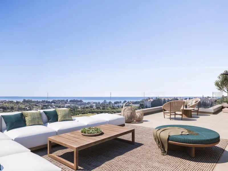 NEW BUILD RESIDENTIAL COMPLEX IN ESTEPONA& & A project that overlooks the sea and the mountains and whose architecture blends in with the surroundings to create a habitat of its own, where the sun and the Mediterranean mark the passage of time& &