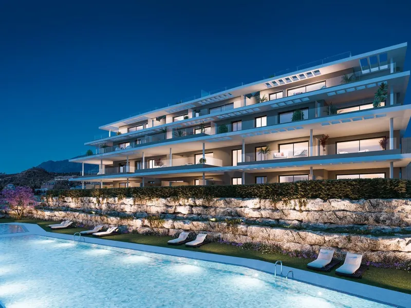NEW BUILD RESIDENTIAL COMPLEX IN ESTEPONA& & A project that overlooks the sea and the mountains and whose architecture blends in with the surroundings to create a habitat of its own, where the sun and the Mediterranean mark the passage of time& &
