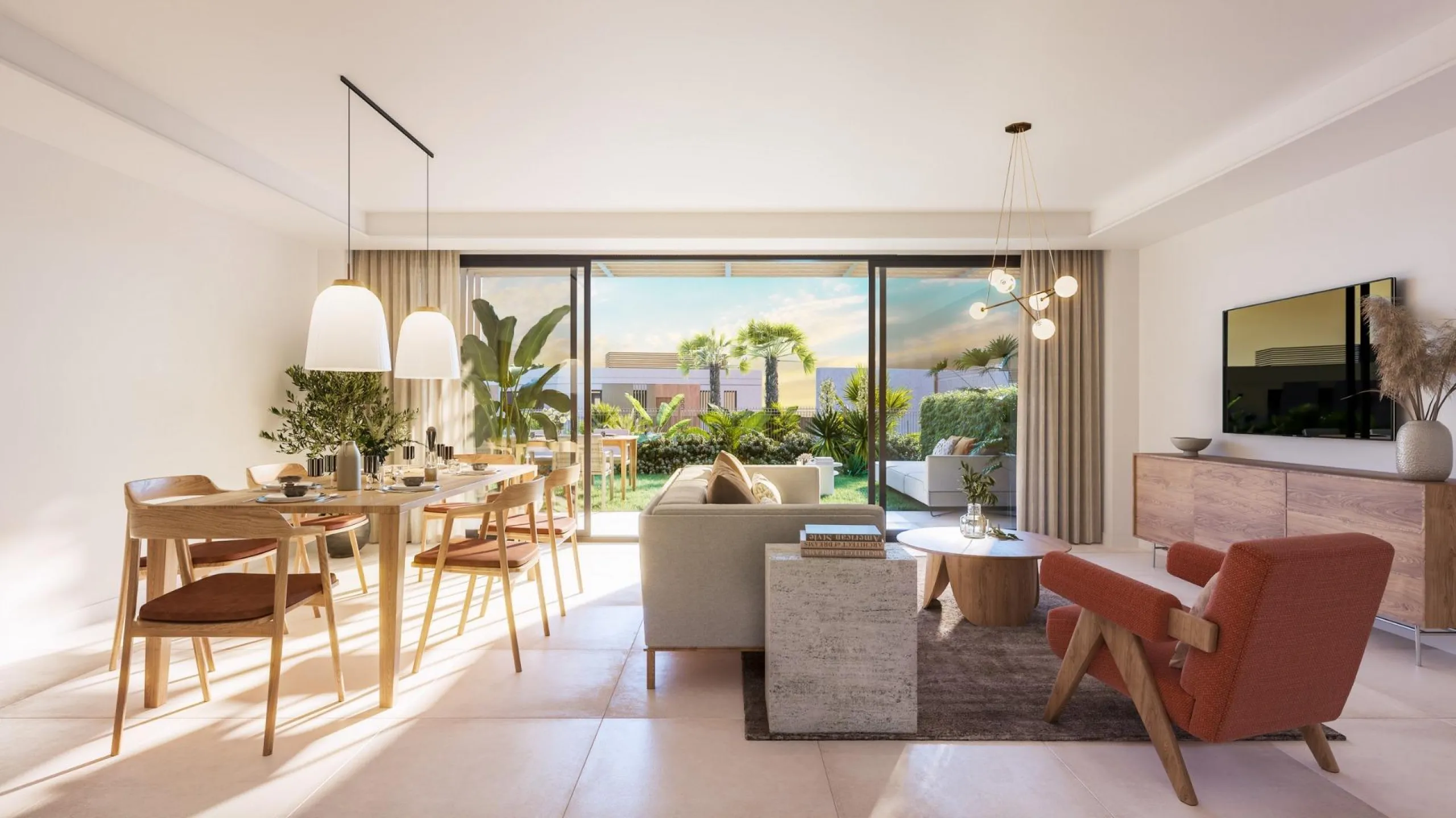 NEW BUILD TOWNHOUSES WITH SEA AND GOLF COURSE VIEWS& & Located halfway between La Cala de Mijas and Fuengirola, on the front line of the El Chaparral golf course and only 700 metres from the beach of the same name. & & Gated residential comple