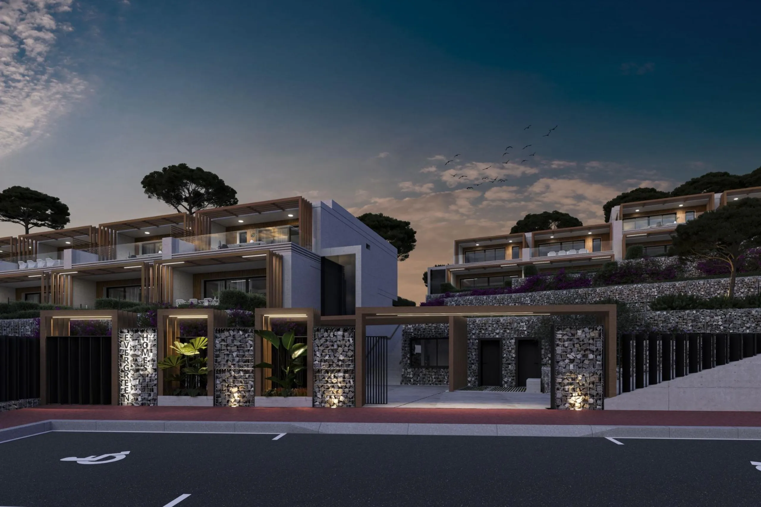 NEW BUILD TOWNHOUSES WITH SEA AND GOLF COURSE VIEWS& & Located halfway between La Cala de Mijas and Fuengirola, on the front line of the El Chaparral golf course and only 700 metres from the beach of the same name. & & Gated residential comple
