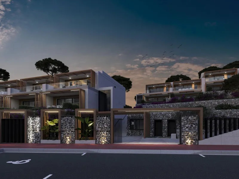 NEW BUILD TOWNHOUSES WITH SEA AND GOLF COURSE VIEWS& & Located halfway between La Cala de Mijas and Fuengirola, on the front line of the El Chaparral golf course and only 700 metres from the beach of the same name. & & Gated residential comple