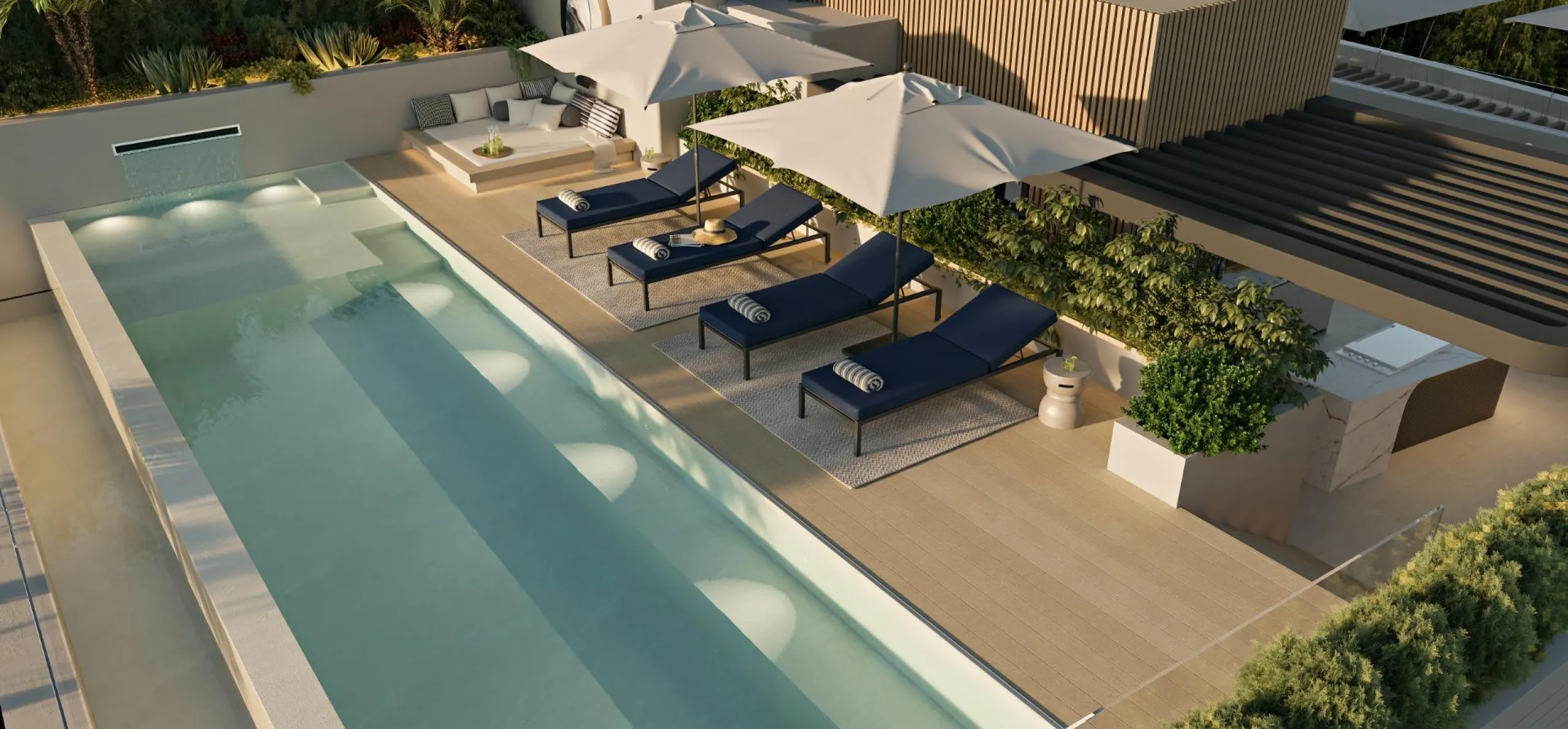 NEW BUILD LUXURY FRONTLINE RESIDENTIAL COMPLEX NEAR MARBELLA& & New Build unique and unrivalled project located on the beachfront in Las Chapas (Marbella), on one of the last available plots facing the sea,.& Residential offers 96 spacious apartm