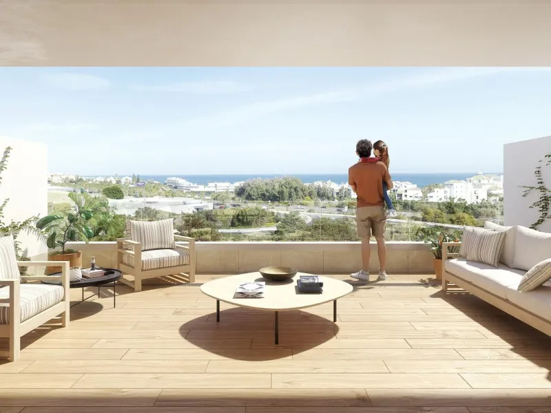 NEW BUILD RESIDENTIAL COMPLEX IN ESTEPONA& &  New Build residential complex in Estepona consist of 54 properties.& You can choose 2 and 3 bedrooms options and different types: ground floors, mid-level floors and penthouses, so you can feel the li
