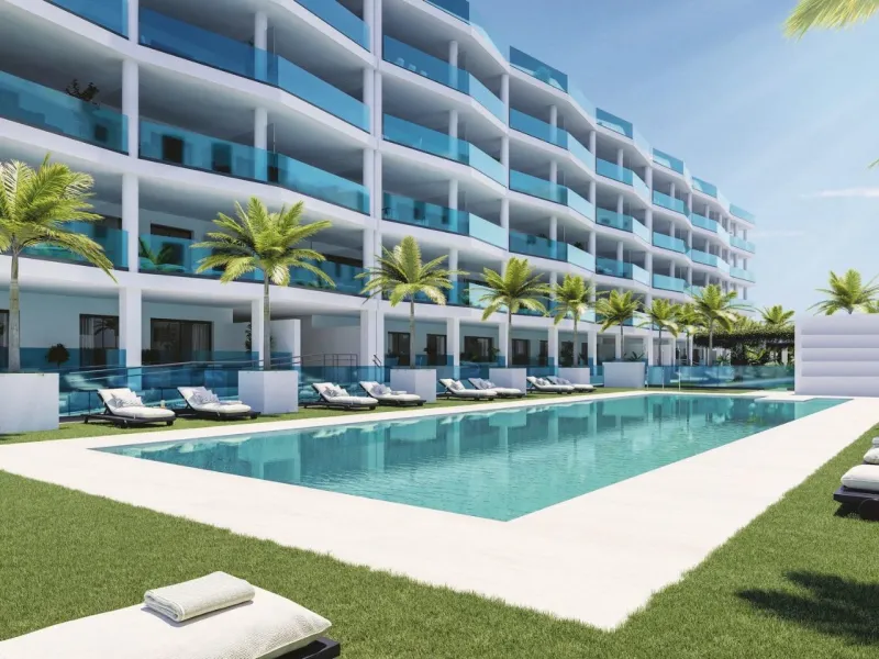 Quiet gated residential complex consisting of 1, 2 and 3 bedroom flats and 3 bedroom penthouses. All properties have garage and storage room. Air conditioning with heat pump. Underfloor heating in bathrooms with independent control. With spectacular terra