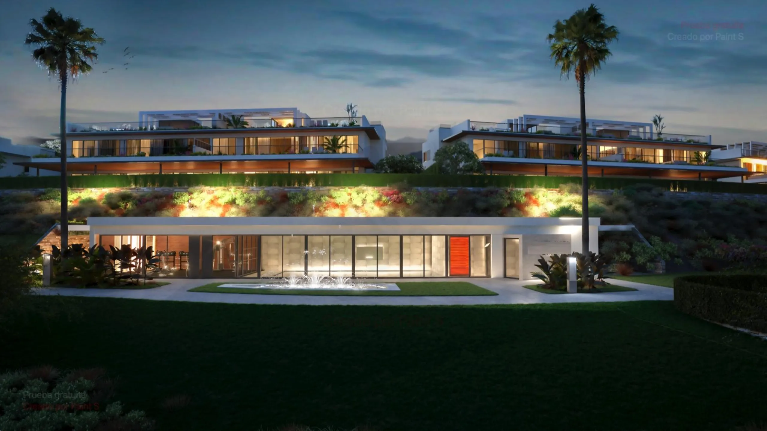 Gated frontline golf development, on gentle hills in the outskirts of Marbella. 3 and 4 bedroom homes with large windows, and living room and kitchen integrated into an open-plan space that allows you to take advantage of natural light at every moment of 
