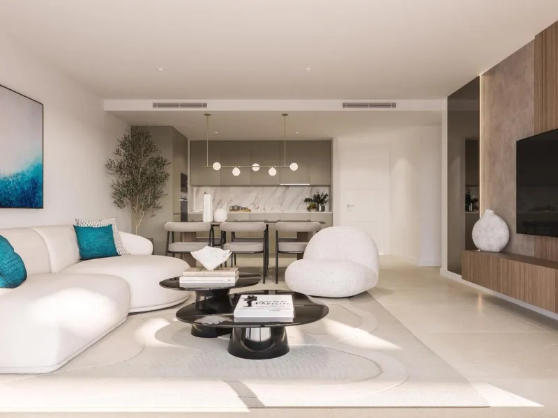 NEW BUILD RESIDENTIAL COMPLEX IN ESTEPONA& & A project that overlooks the sea and the mountains and whose architecture blends in with the surroundings to create a habitat of its own, where the sun and the Mediterranean mark the passage of time& &