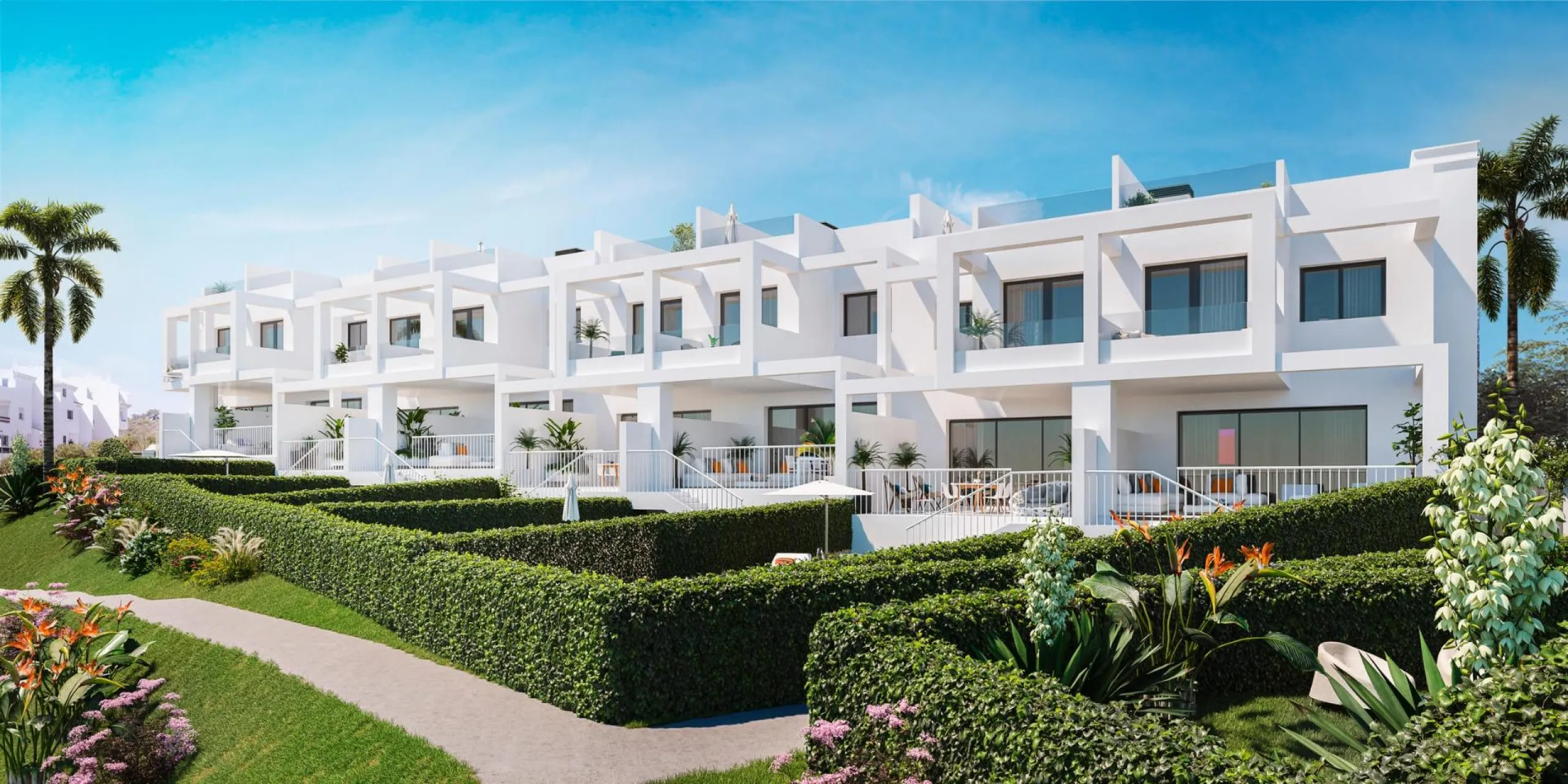 NEW BUILD RESIDENTIAL IN LAS ROCAS EN MANILVA& & New build residential of 16 townhouses and semi-detached villas located in Las Rocas en Manilva, on the Costa del Sol.& & At residential you will enjoy the best and most spectacular sea views, s