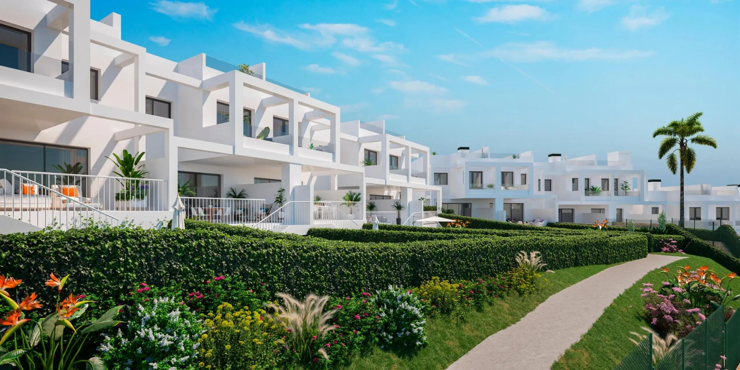NEW BUILD RESIDENTIAL IN LAS ROCAS EN MANILVA& & New build residential of 16 townhouses and semi-detached villas located in Las Rocas en Manilva, on the Costa del Sol.& & At residential you will enjoy the best and most spectacular sea views, s
