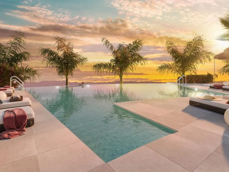 NEW BUILD TOWNHOUSES IN LAS LAGUNAS DE MIJAS& & New Build exclusive complex of townhouses in Las Lagunas de Mijas, a paradise in the heart of the Costa del Sol, where the natural beauty of the surroundings merges with the passion for golf, water spo