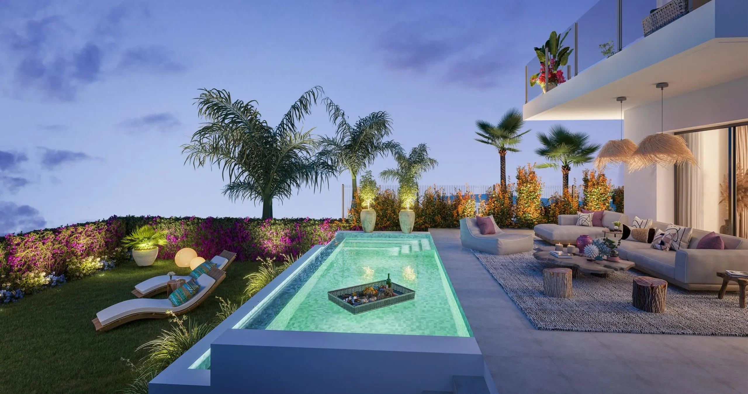 NEW BUILD TOWNHOUSES IN LAS LAGUNAS DE MIJAS& & New Build exclusive complex of townhouses in Las Lagunas de Mijas, a paradise in the heart of the Costa del Sol, where the natural beauty of the surroundings merges with the passion for golf, water spo