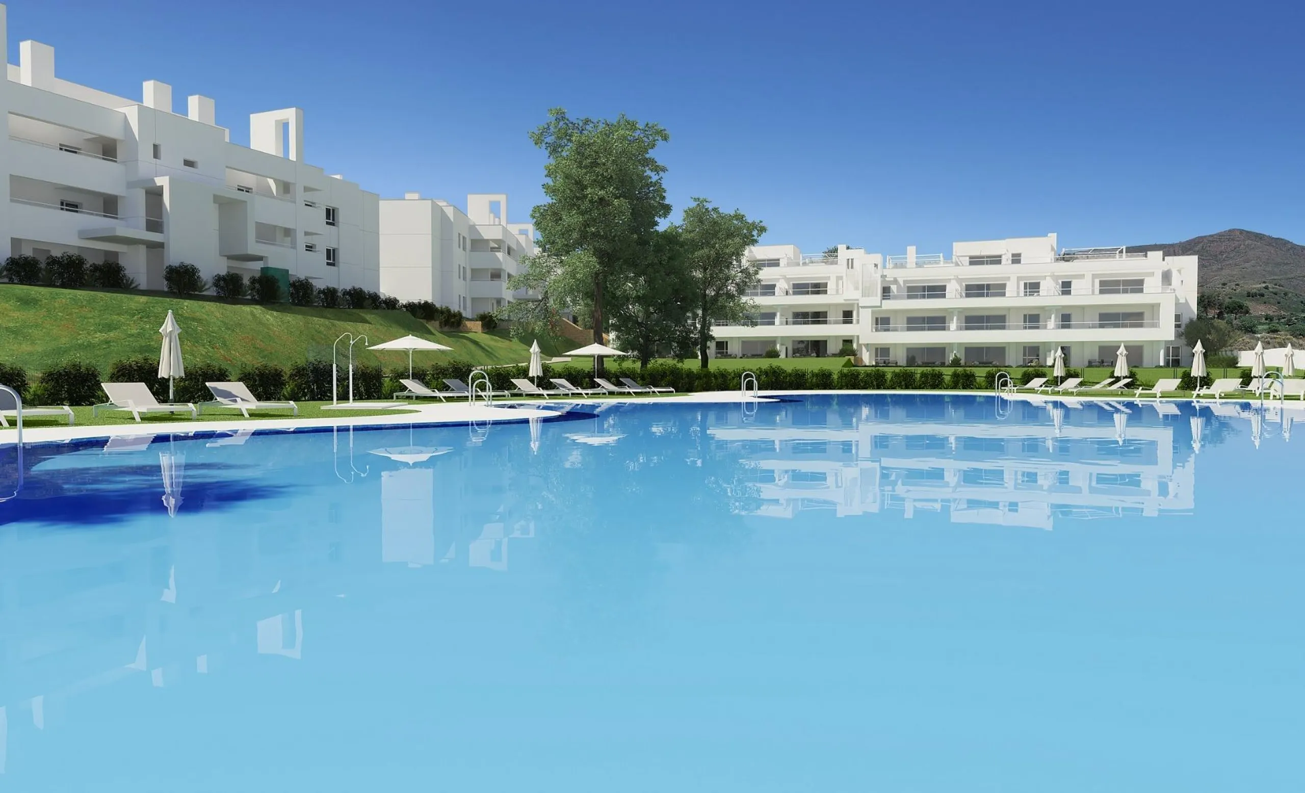NEW BUILD RESIDENTIAL COMPLEX AT LA CALA GOLF RESORT, MIJAS& & New Build residential complex of apartments and penthouses at the La Cala Golf Resort.& & The residence is being built at the top of the hill overlooking the Europa Golf Course, in