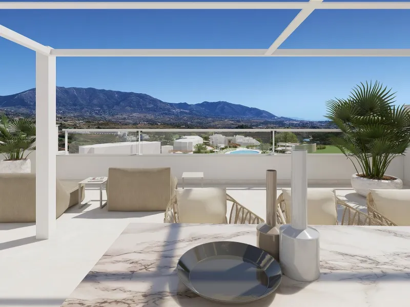 NEW BUILD RESIDENTIAL COMPLEX AT LA CALA GOLF RESORT, MIJAS& & New Build residential complex of apartments and penthouses at the La Cala Golf Resort.& & The residence is being built at the top of the hill overlooking the Europa Golf Course, in