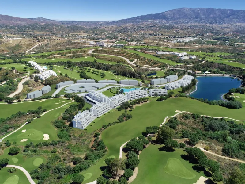 NEW BUILD RESIDENTIAL COMPLEX AT LA CALA GOLF RESORT, MIJAS& & New Build residential complex of apartments and penthouses at the La Cala Golf Resort.& & The residence is being built at the top of the hill overlooking the Europa Golf Course, in
