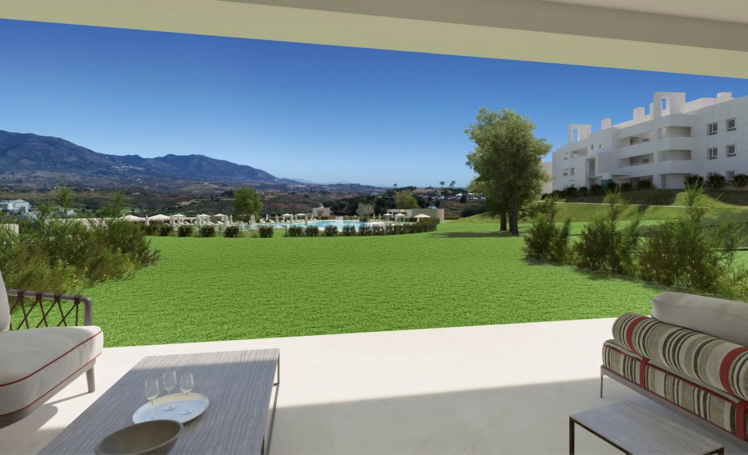 NEW BUILD RESIDENTIAL COMPLEX AT LA CALA GOLF RESORT, MIJAS& & New Build residential complex of apartments and penthouses at the La Cala Golf Resort.& & The residence is being built at the top of the hill overlooking the Europa Golf Course, in