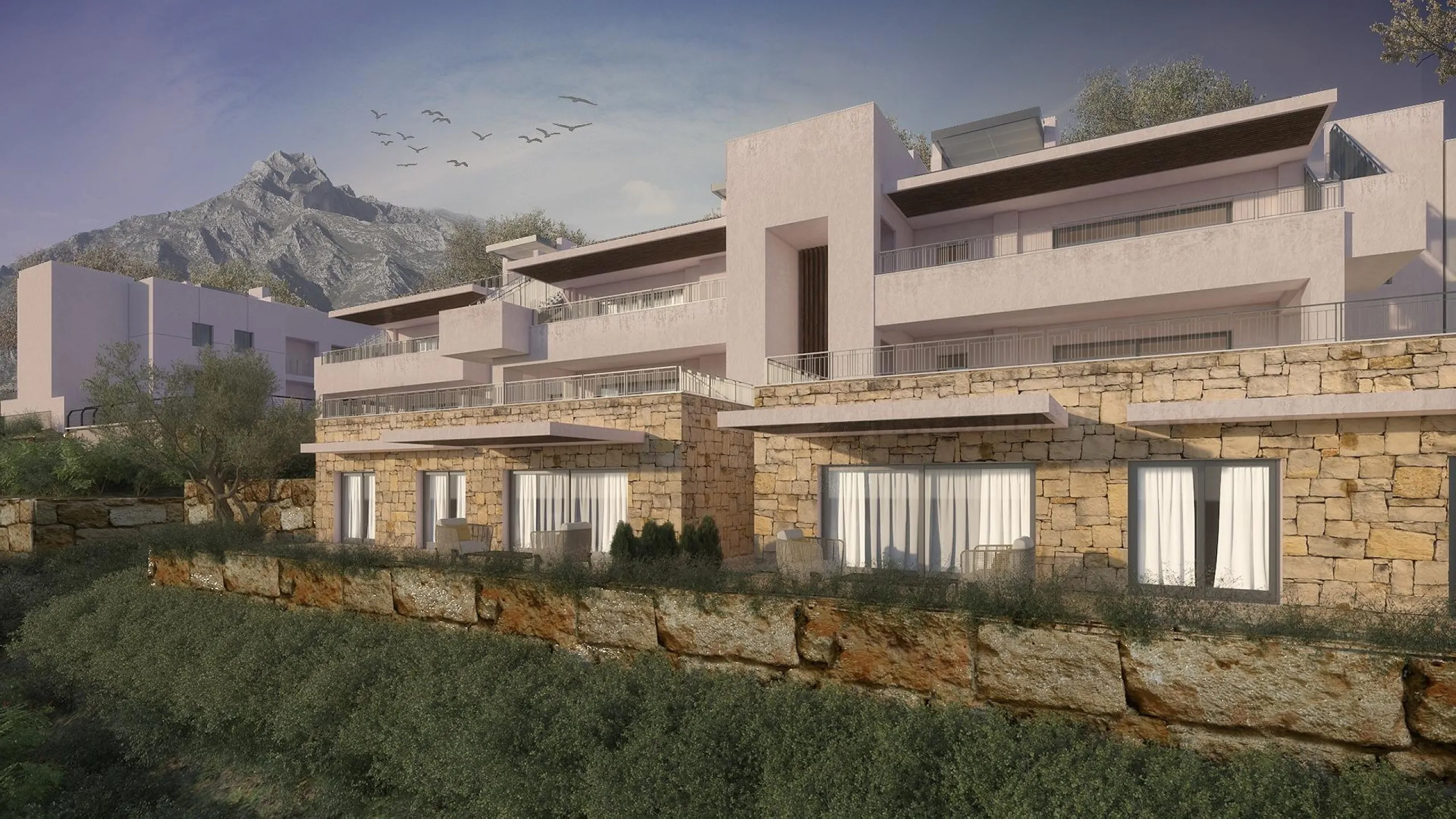 NEW BUILD RESIDENTIAL COMPLEX IN ISTAN, NEAR MARBELLA& & New Build development in the Sierra de las Nieves, close to the Sierra Blanca Country Club resort, in an area of exceptional natural beauty with hundred-year-old forests and panoramic views of