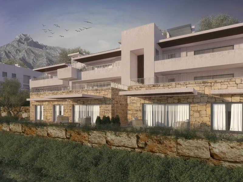 NEW BUILD RESIDENTIAL COMPLEX IN ISTAN, NEAR MARBELLA& & New Build development in the Sierra de las Nieves, close to the Sierra Blanca Country Club resort, in an area of exceptional natural beauty with hundred-year-old forests and panoramic views of