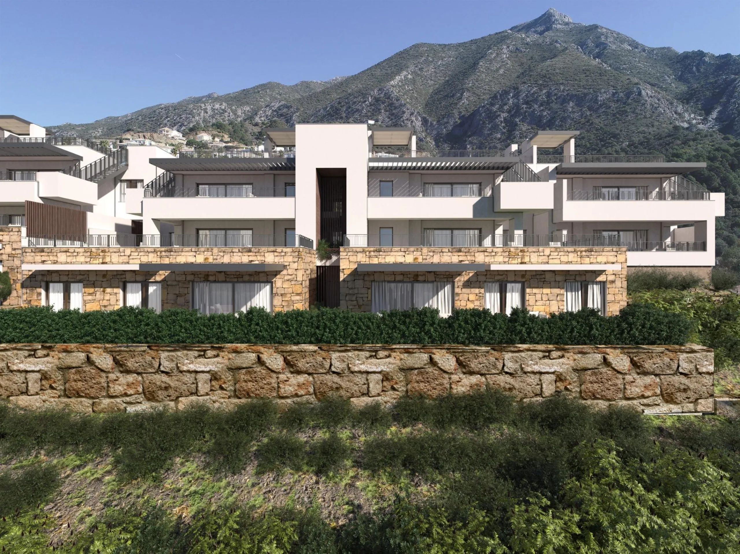 NEW BUILD RESIDENTIAL COMPLEX IN ISTAN, NEAR MARBELLA& & New Build development in the Sierra de las Nieves, close to the Sierra Blanca Country Club resort, in an area of exceptional natural beauty with hundred-year-old forests and panoramic views of