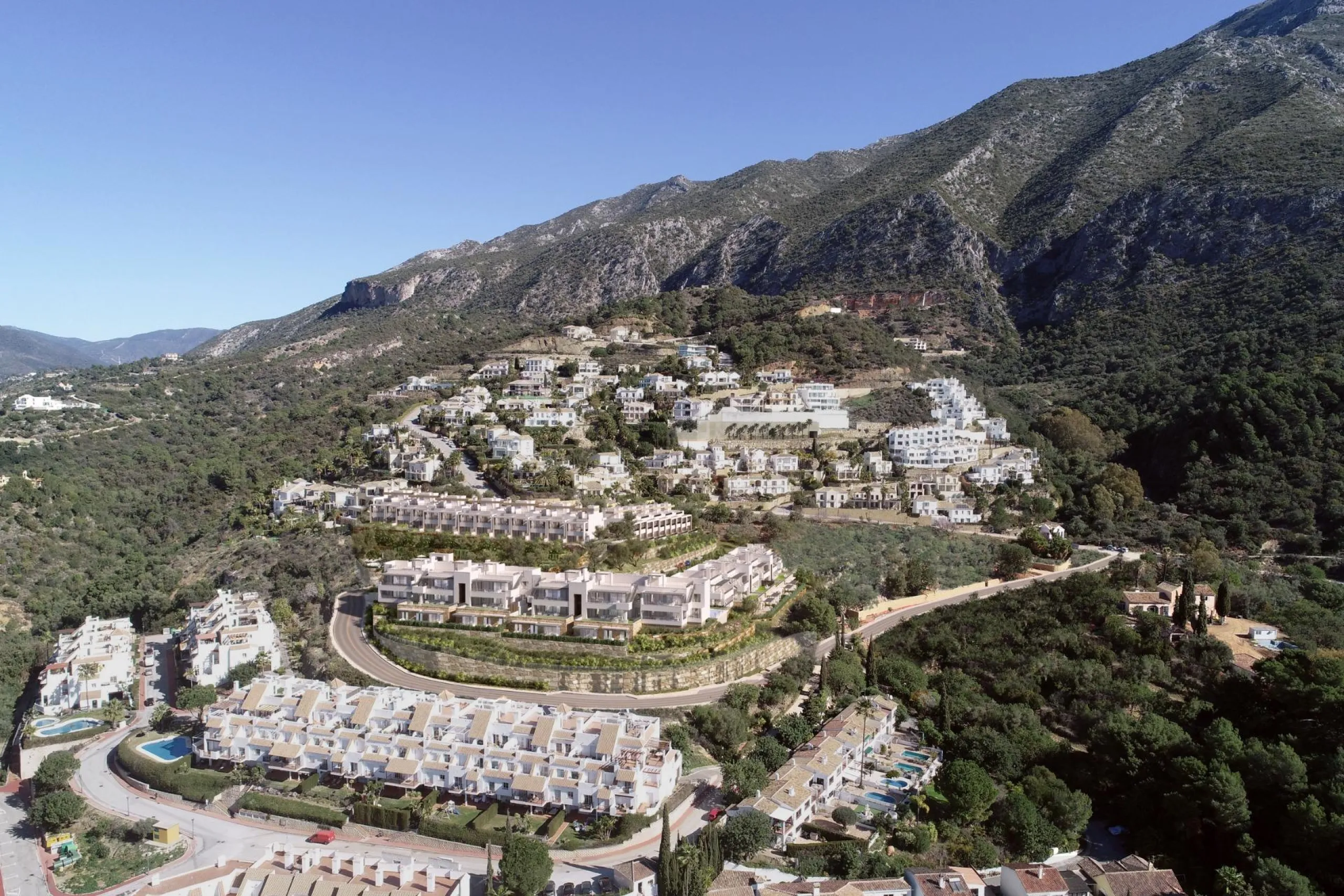 NEW BUILD RESIDENTIAL COMPLEX IN ISTAN, NEAR MARBELLA& & New Build development in the Sierra de las Nieves, close to the Sierra Blanca Country Club resort, in an area of exceptional natural beauty with hundred-year-old forests and panoramic views of