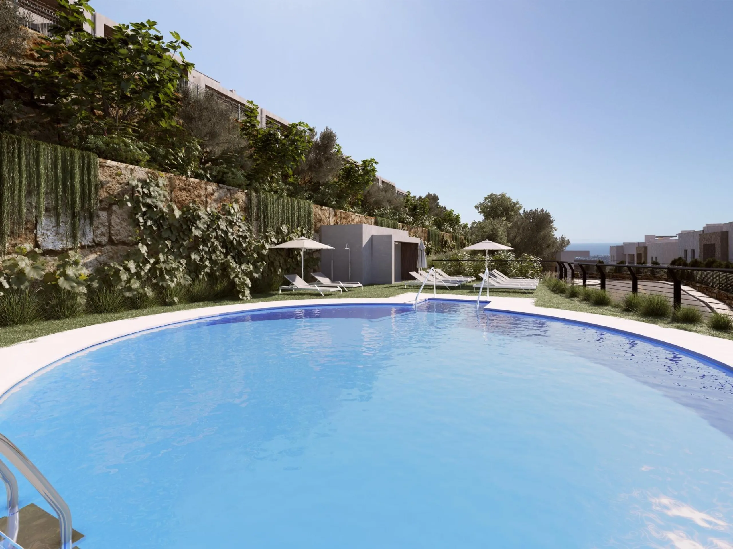 NEW BUILD TOWNHOUSES IN ISTAN, NEAR MARBELLA& & New development in the Sierra de las Nieves, close to the Sierra Blanca Country Club resort, in an area of exceptional natural beauty with hundred-year-old forests and panoramic views of Marbella Bay a