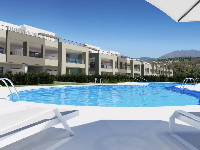 NEW BUILD RESIDENTIAL COMPLEX IN CASARES& & New Build gated residential complex of 58 apartments with 2 or 3 bedrooms, distributed over 4 buildings which offer ground-floor homes with private gardens, and are crowned by the exclusive 3-bedroom penth