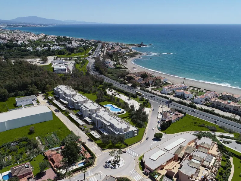 NEW BUILD RESIDENTIAL COMPLEX IN CASARES& & New Build gated residential complex of 58 apartments with 2 or 3 bedrooms, distributed over 4 buildings which offer ground-floor homes with private gardens, and are crowned by the exclusive 3-bedroom penth