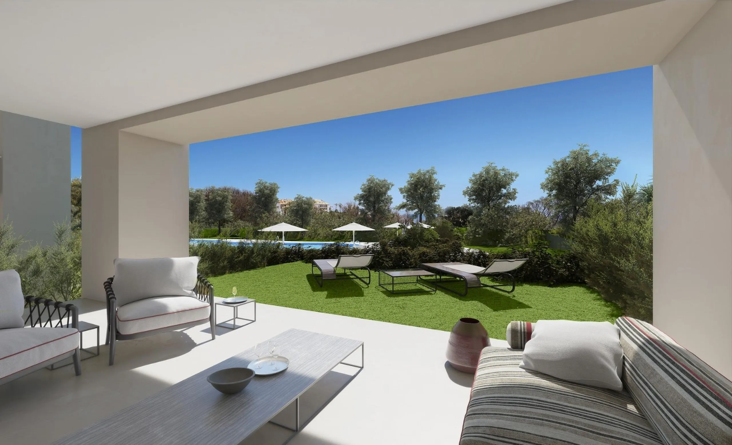 NEW BUILD RESIDENTIAL COMPLEX IN CASARES& & New Build gated residential complex of 58 apartments with 2 or 3 bedrooms, distributed over 4 buildings which offer ground-floor homes with private gardens, and are crowned by the exclusive 3-bedroom penth