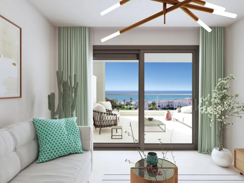 NEW BUILD RESIDENTIAL COMPLEX IN CASARES& & New Build gated residential complex of 58 apartments with 2 or 3 bedrooms, distributed over 4 buildings which offer ground-floor homes with private gardens, and are crowned by the exclusive 3-bedroom penth