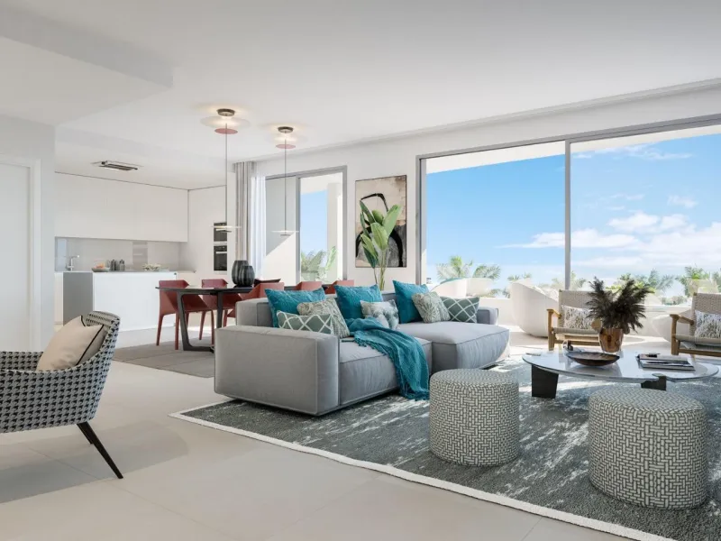 FLAT IN LUXURY URBANISATION CLOSE TO MARBELLA& & Spectacular project of 34 flats and penthouses, with 2, 3 and 4 bedrooms. Each property is endowed with the comfort and elegance provided by its large windows, fabulous terraces and views of the Guada