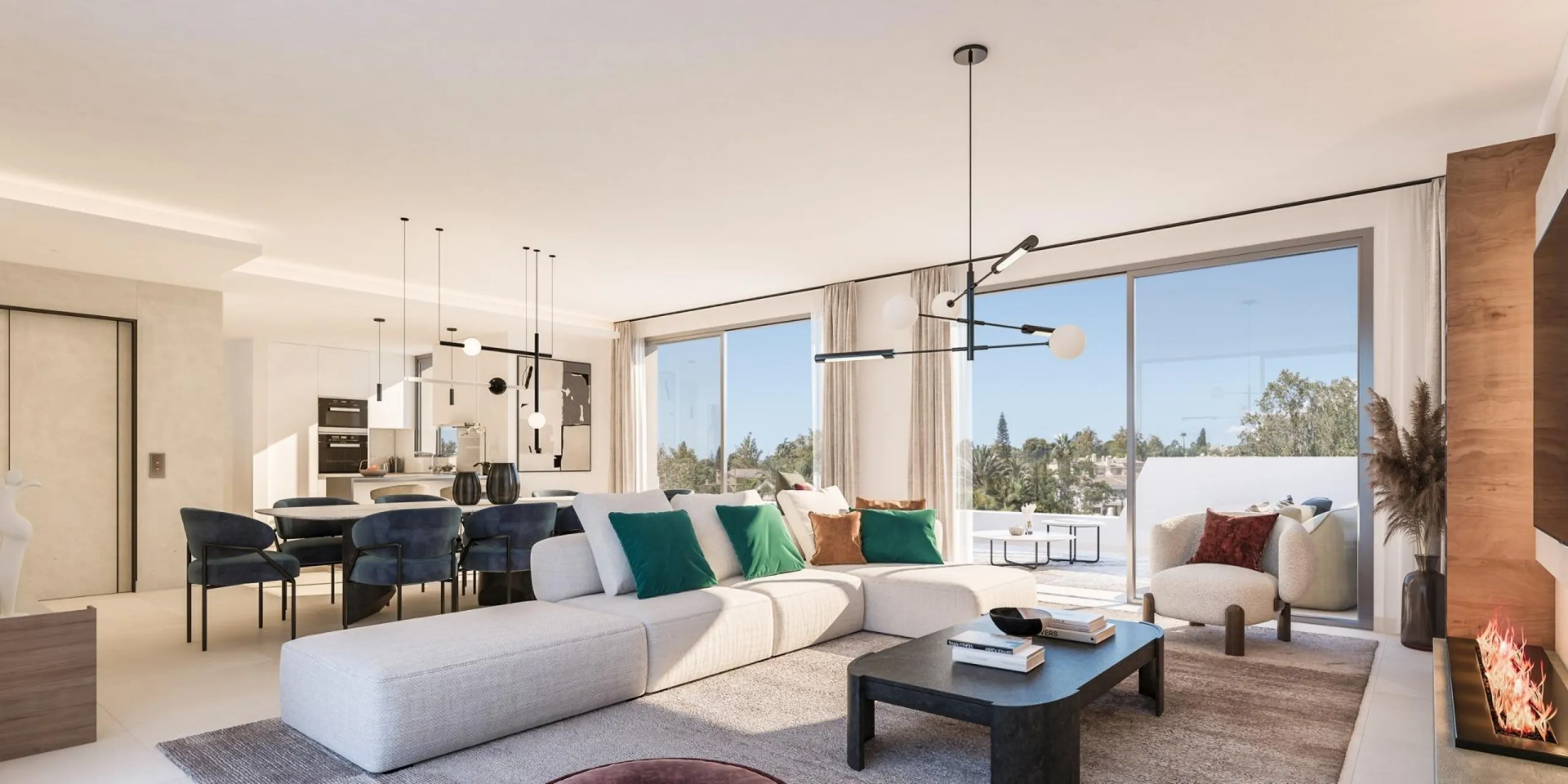 FLAT IN LUXURY URBANISATION CLOSE TO MARBELLA& & Spectacular project of 34 flats and penthouses, with 2, 3 and 4 bedrooms. Each property is endowed with the comfort and elegance provided by its large windows, fabulous terraces and views of the Guada