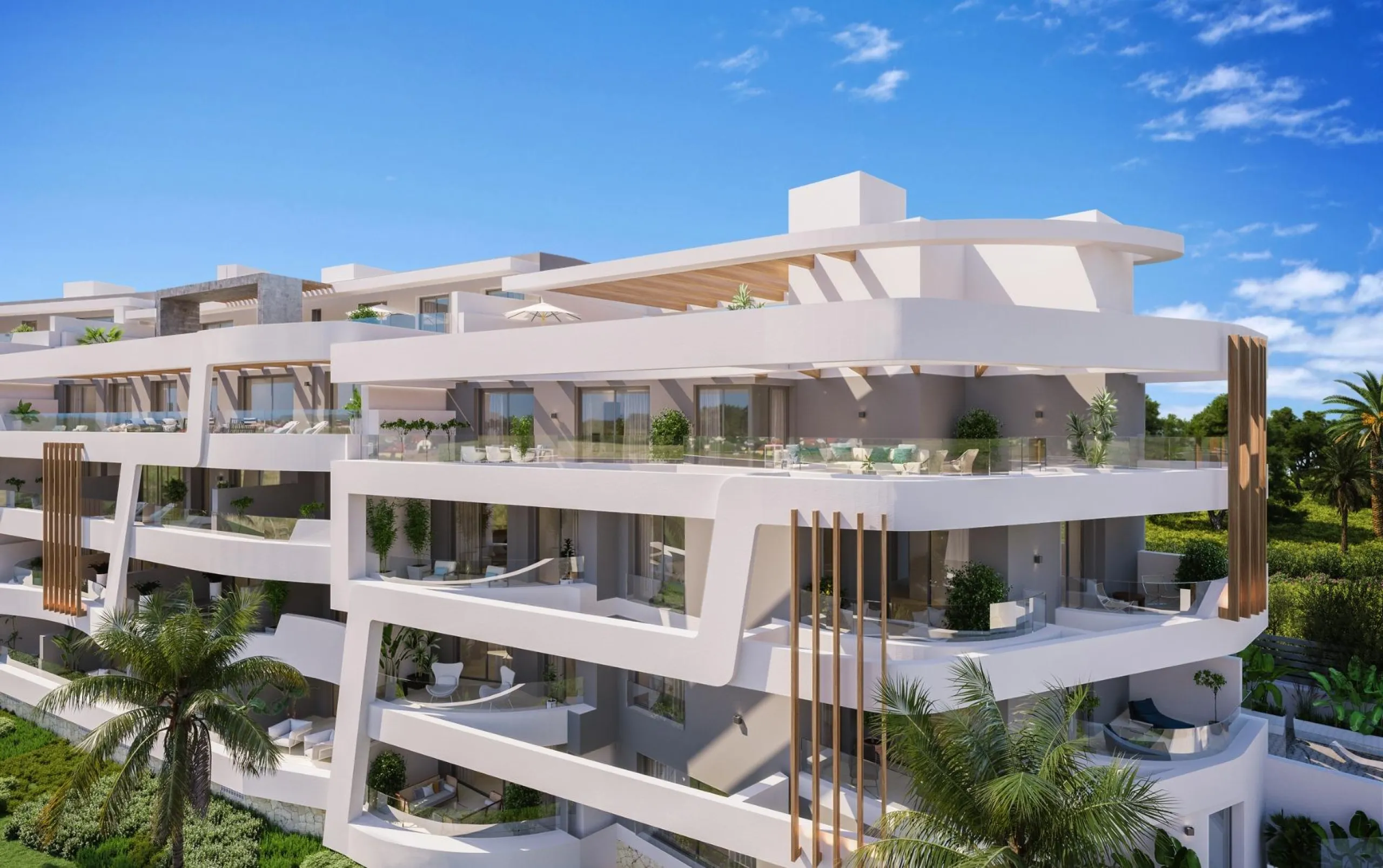 FLAT IN LUXURY URBANISATION CLOSE TO MARBELLA& & Spectacular project of 34 flats and penthouses, with 2, 3 and 4 bedrooms. Each property is endowed with the comfort and elegance provided by its large windows, fabulous terraces and views of the Guada