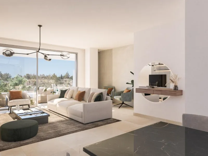 FLAT IN LUXURY URBANISATION CLOSE TO MARBELLA& & Spectacular project of 34 flats and penthouses, with 2, 3 and 4 bedrooms. Each property is endowed with the comfort and elegance provided by its large windows, fabulous terraces and views of the Guada