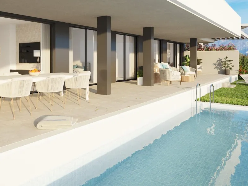 EXCLUSIVE URBANISATION WITH SEA VIEWS ON THE COSTA DEL SOL& & Development of 56 exclusive 3 and 4 bedroom homes with panoramic sea views, distributed in 7 blocks with only 2 homes per floor, which further increases their exclusivity. Fully equipped 