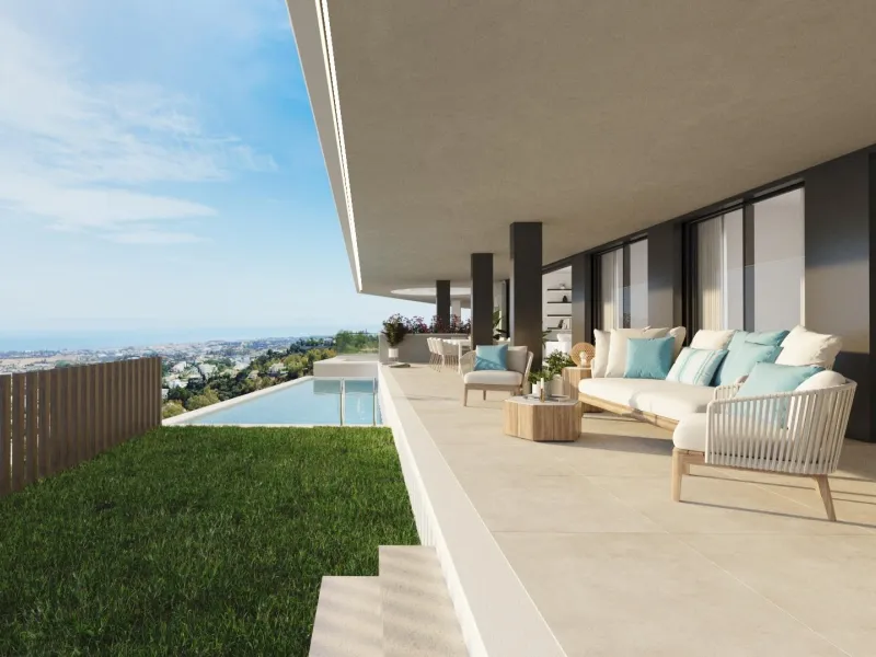 EXCLUSIVE URBANISATION WITH SEA VIEWS ON THE COSTA DEL SOL& & Development of 56 exclusive 3 and 4 bedroom homes with panoramic sea views, distributed in 7 blocks with only 2 homes per floor, which further increases their exclusivity. Fully equipped 