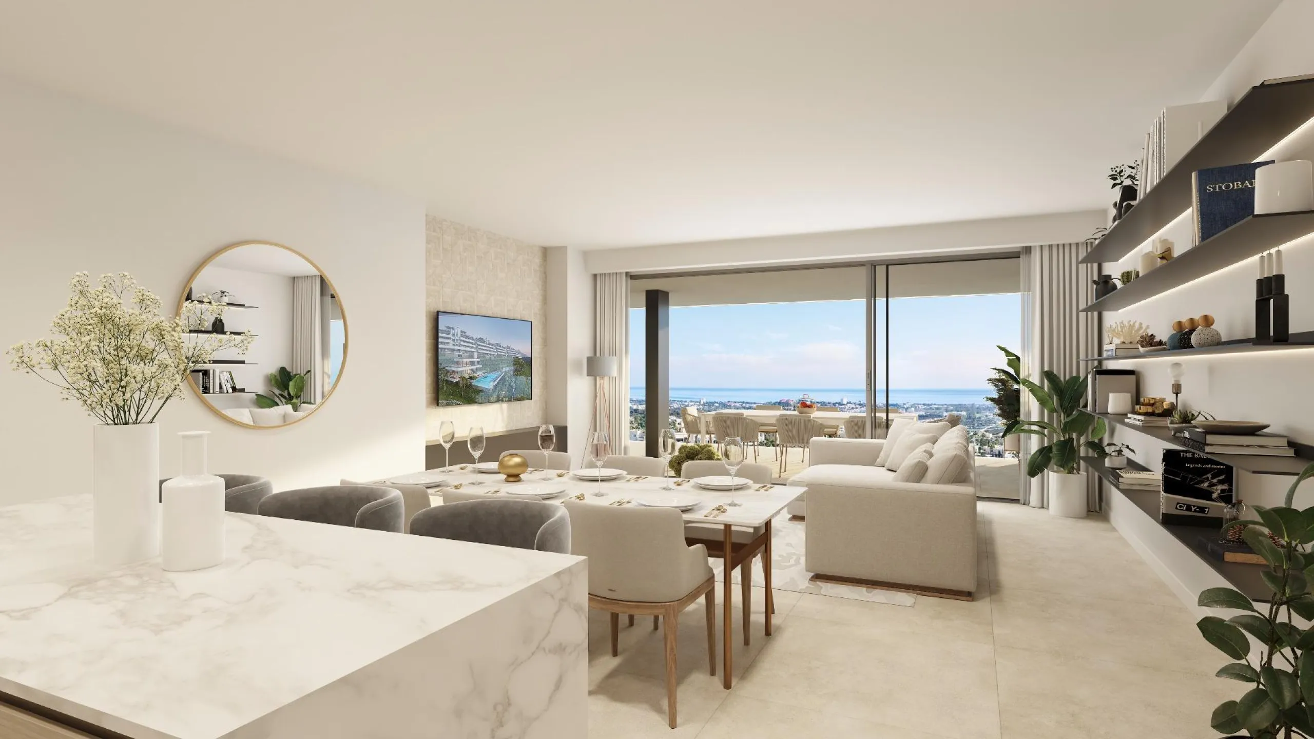 EXCLUSIVE URBANISATION WITH SEA VIEWS ON THE COSTA DEL SOL& & Development of 56 exclusive 3 and 4 bedroom homes with panoramic sea views, distributed in 7 blocks with only 2 homes per floor, which further increases their exclusivity. Fully equipped 