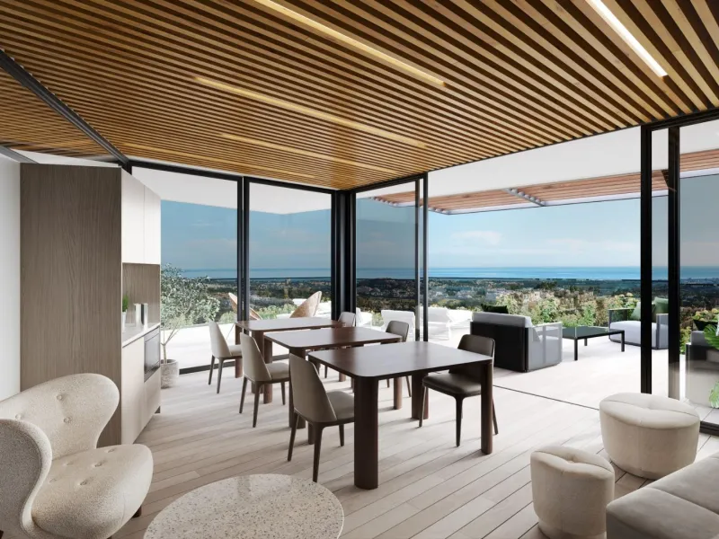 EXCLUSIVE URBANISATION WITH SEA VIEWS ON THE COSTA DEL SOL& & Development of 56 exclusive 3 and 4 bedroom homes with panoramic sea views, distributed in 7 blocks with only 2 homes per floor, which further increases their exclusivity. Fully equipped 