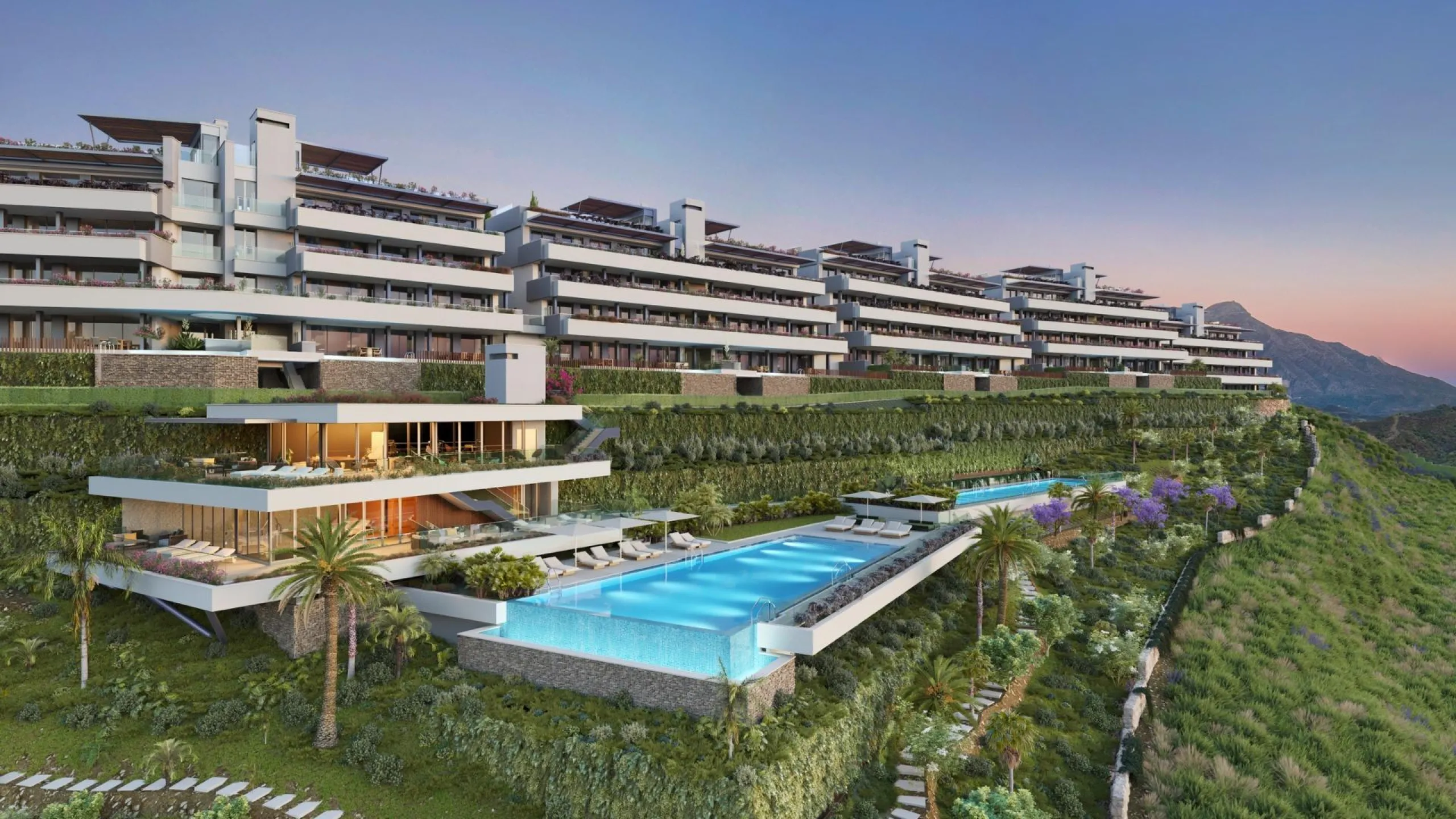 EXCLUSIVE URBANISATION WITH SEA VIEWS ON THE COSTA DEL SOL& & Development of 56 exclusive 3 and 4 bedroom homes with panoramic sea views, distributed in 7 blocks with only 2 homes per floor, which further increases their exclusivity. Fully equipped 