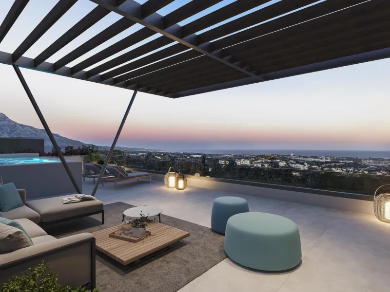 EXCLUSIVE URBANISATION WITH SEA VIEWS ON THE COSTA DEL SOL& & Development of 56 exclusive 3 and 4 bedroom homes with panoramic sea views, distributed in 7 blocks with only 2 homes per floor, which further increases their exclusivity. Fully equipped 