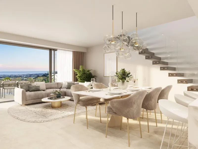 EXCLUSIVE URBANISATION WITH SEA VIEWS ON THE COSTA DEL SOL& & Development of 56 exclusive 3 and 4 bedroom homes with panoramic sea views, distributed in 7 blocks with only 2 homes per floor, which further increases their exclusivity. Fully equipped 