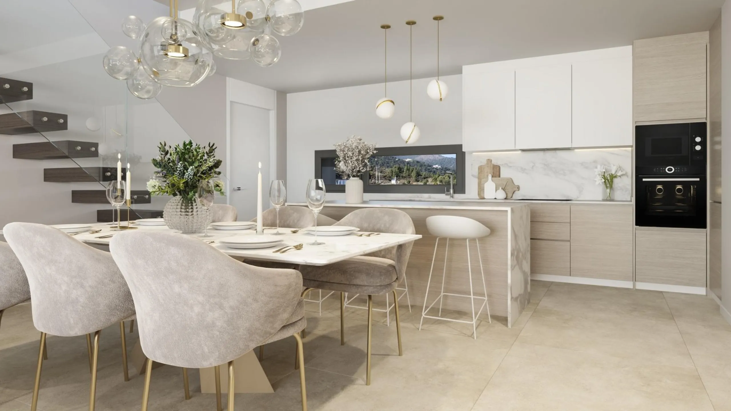 EXCLUSIVE URBANISATION WITH SEA VIEWS ON THE COSTA DEL SOL& & Development of 56 exclusive 3 and 4 bedroom homes with panoramic sea views, distributed in 7 blocks with only 2 homes per floor, which further increases their exclusivity. Fully equipped 