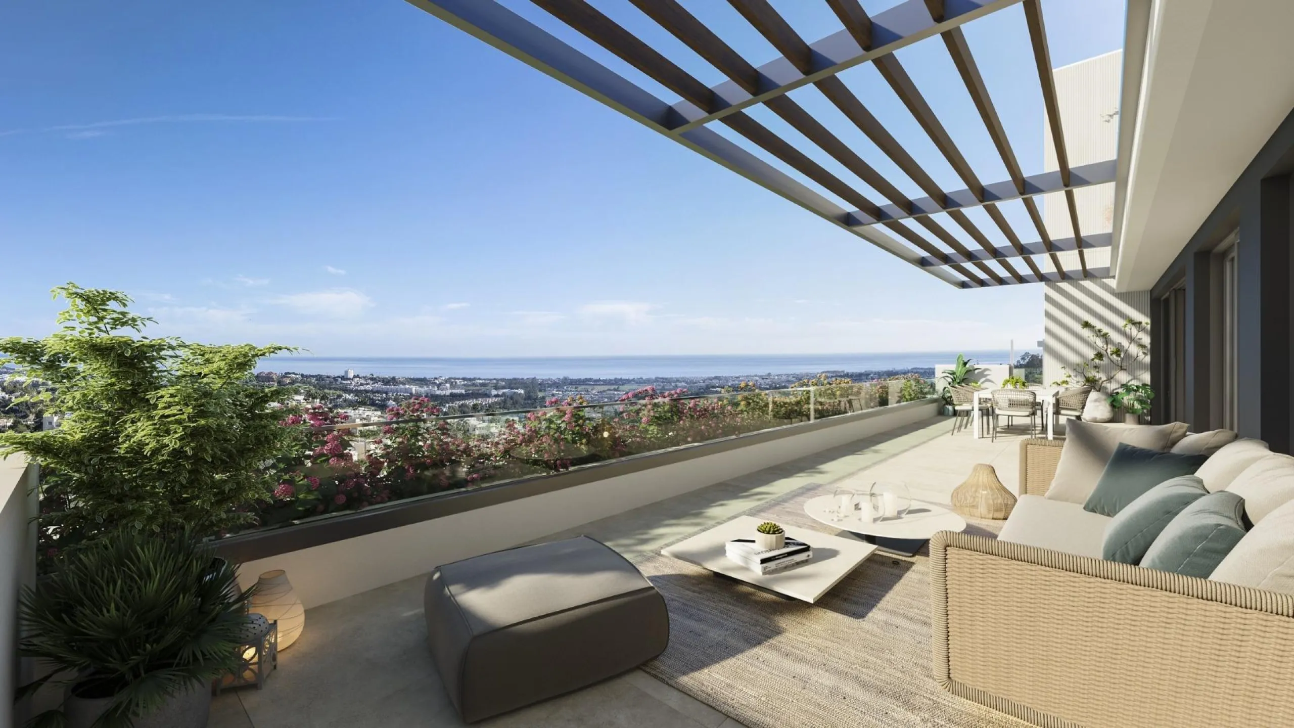 EXCLUSIVE URBANISATION WITH SEA VIEWS ON THE COSTA DEL SOL& & Development of 56 exclusive 3 and 4 bedroom homes with panoramic sea views, distributed in 7 blocks with only 2 homes per floor, which further increases their exclusivity. Fully equipped 