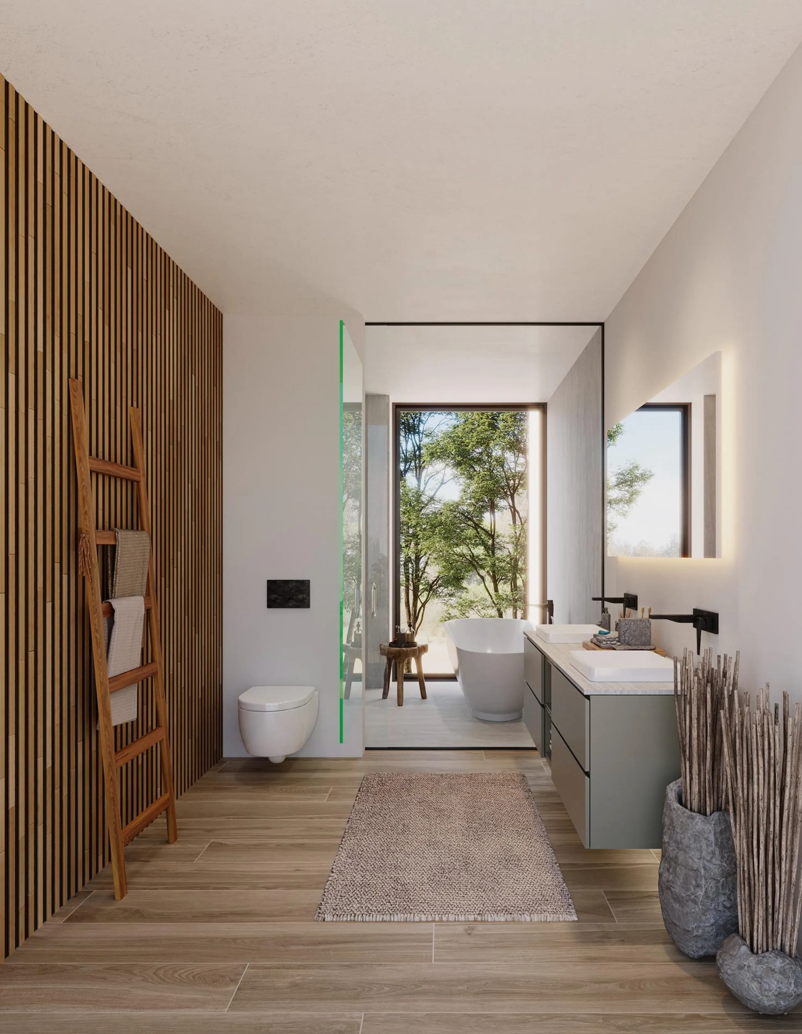 EXCLUSIVE LUXURY VILLA ON THE COSTA DEL SOL& & Three unique villas built on a single floor, each with its own landscaped garden and ecological vegetable garden of 36 m2. Spacious terraces, garden areas with lawns with automatic irrigation with diffu