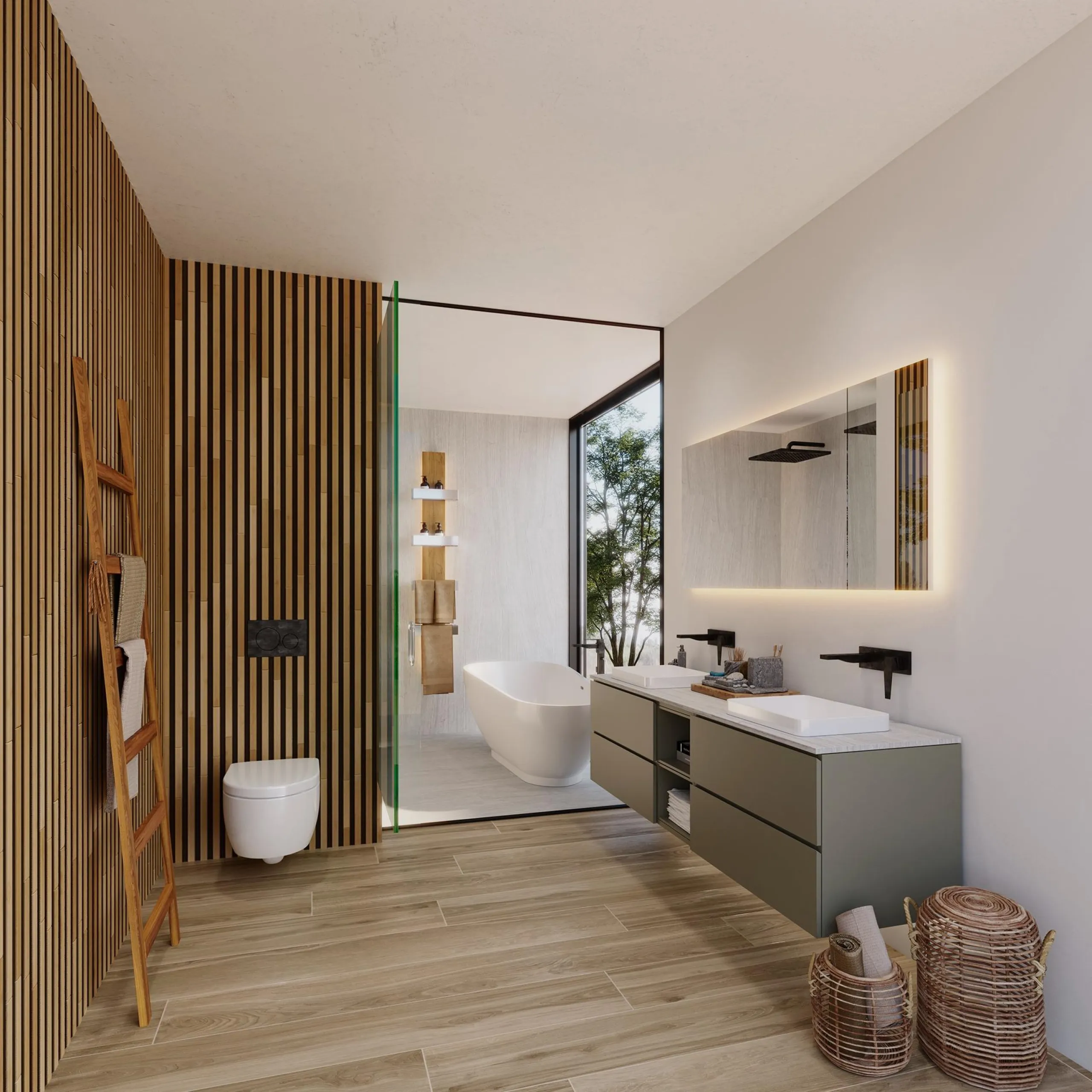 EXCLUSIVE LUXURY VILLA ON THE COSTA DEL SOL& & Three unique villas built on a single floor, each with its own landscaped garden and ecological vegetable garden of 36 m2. Spacious terraces, garden areas with lawns with automatic irrigation with diffu