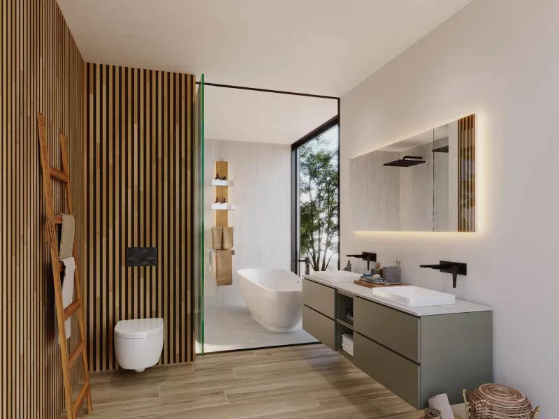 EXCLUSIVE LUXURY VILLA ON THE COSTA DEL SOL& & Three unique villas built on a single floor, each with its own landscaped garden and ecological vegetable garden of 36 m2. Spacious terraces, garden areas with lawns with automatic irrigation with diffu