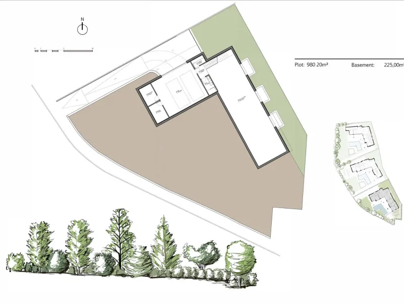 EXCLUSIVE LUXURY VILLA ON THE COSTA DEL SOL& & Three unique villas built on a single floor, each with its own landscaped garden and ecological vegetable garden of 36 m2. Spacious terraces, garden areas with lawns with automatic irrigation with diffu