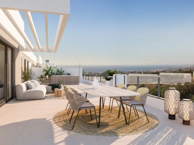AMAZING RESIDENTIAL COMPLEX IN MARBELLA& & Modern private residential complex consisting of 57 homes, with fantastic 1, 2 and 3 bedroom flats, and incredible ground floor and penthouses with large terraces and an incredible integrated jacuzzi. Brigh