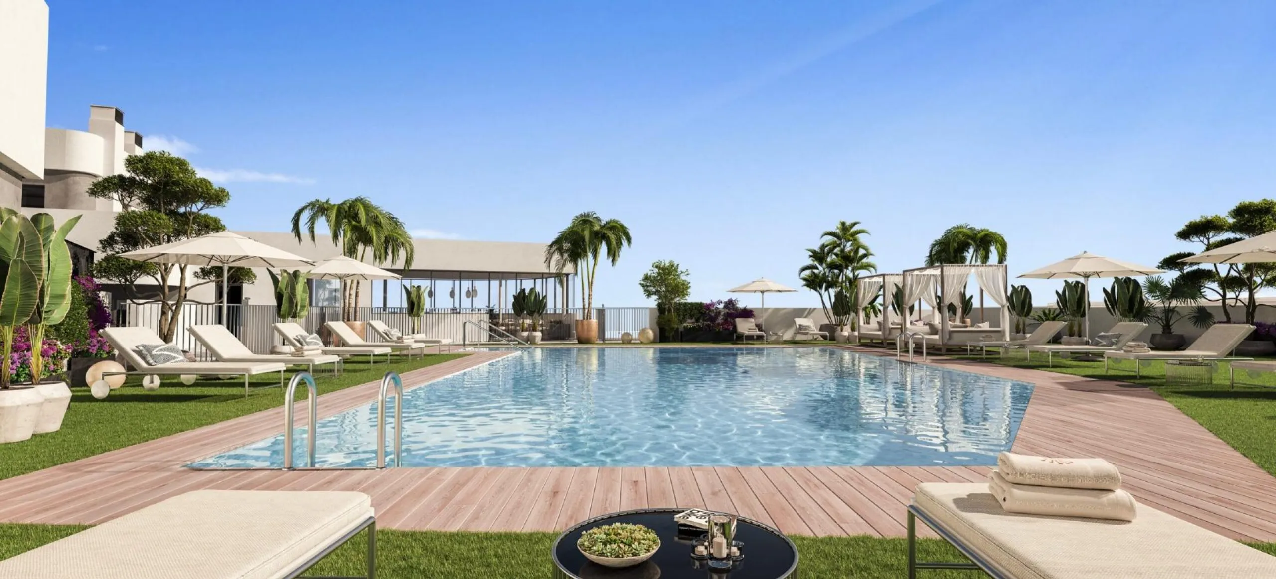 AMAZING RESIDENTIAL COMPLEX IN MARBELLA& & Modern private residential complex consisting of 57 homes, with fantastic 1, 2 and 3 bedroom flats, and incredible ground floor and penthouses with large terraces and an incredible integrated jacuzzi. Brigh