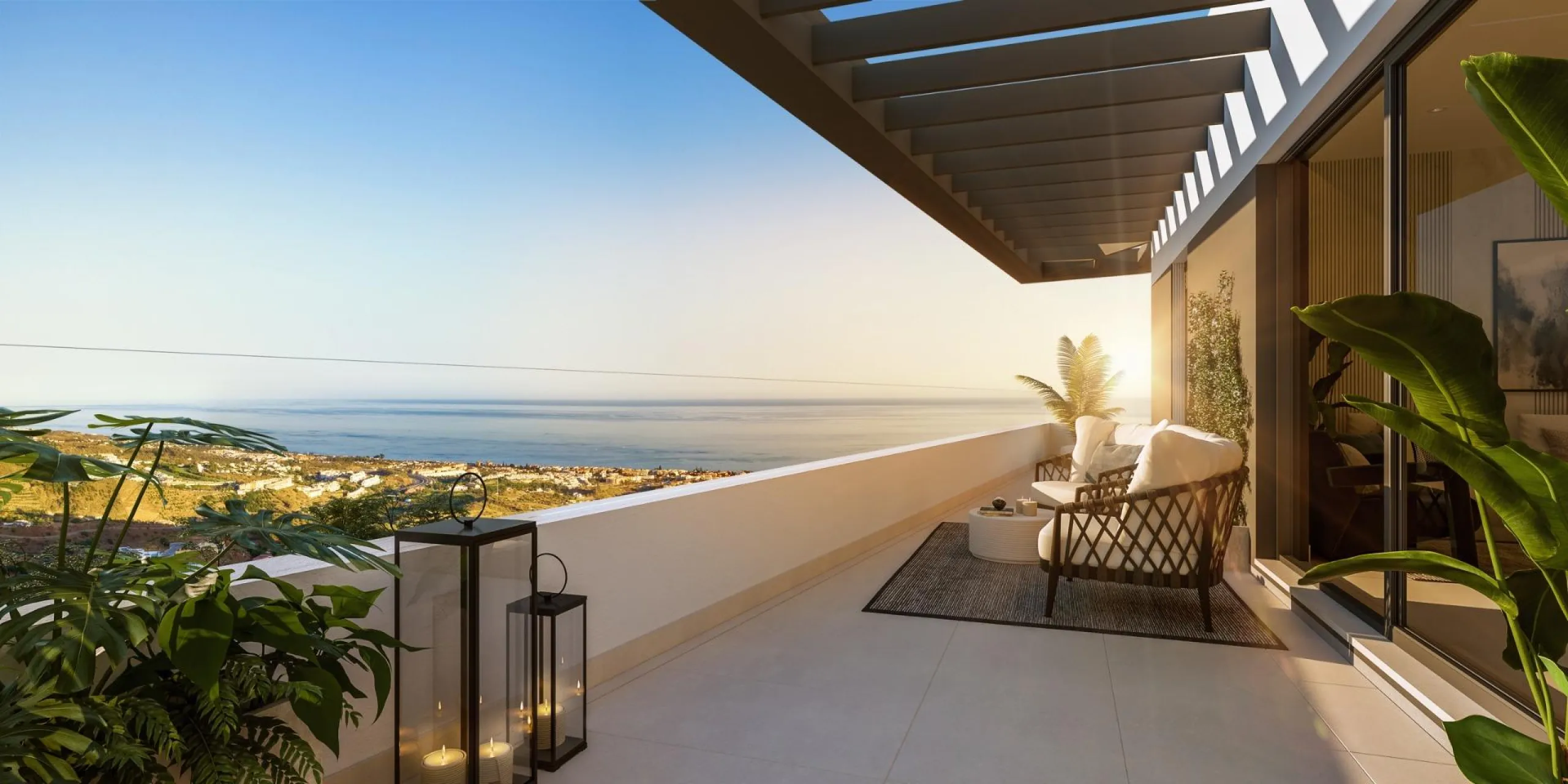 EXCLUSIVE HOMES WITH SEA VIEWS ON THE COSTA DEL SOL& & Exclusive 2 and 3 bedroom homes, including ground floor apartments with private garden and penthouses with panoramic solarium, from where you can enjoy privileged views of the sea and the bay. A