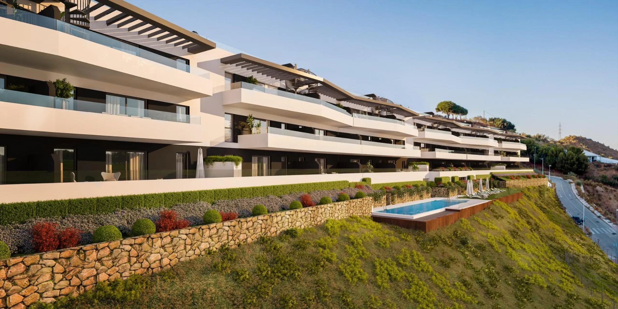 EXCLUSIVE HOMES WITH SEA VIEWS ON THE COSTA DEL SOL& & Exclusive 2 and 3 bedroom homes, including ground floor apartments with private garden and penthouses with panoramic solarium, from where you can enjoy privileged views of the sea and the bay. A